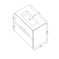 Шкаф за баня CANDY 70 см F702CCAN от Flexmebem (България)